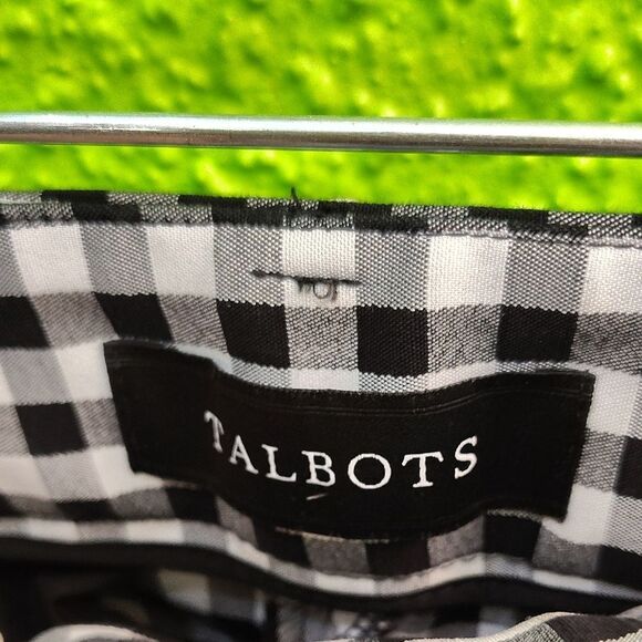 Talbots Black and White Cropped Pants Ankle Length - Picture 2 of 3